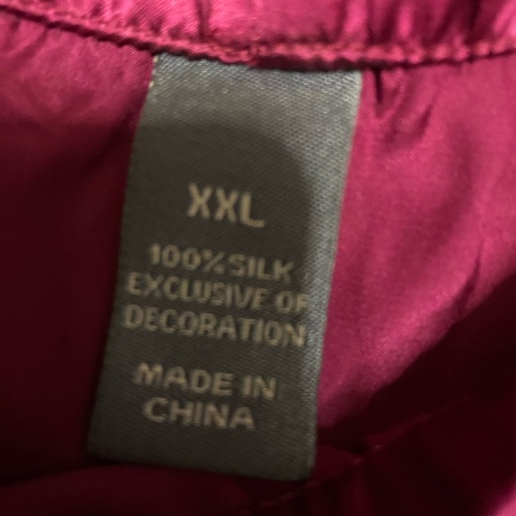 Burgundy Lace Women’s 100% Silk Size XXL - Picture 3 of 3